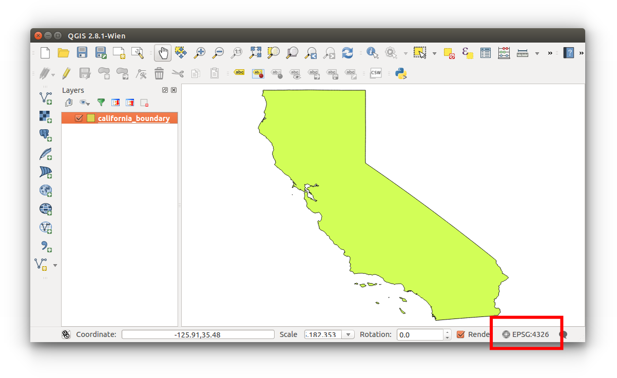 Spatial Data Bootcamp: QGIS - map projection