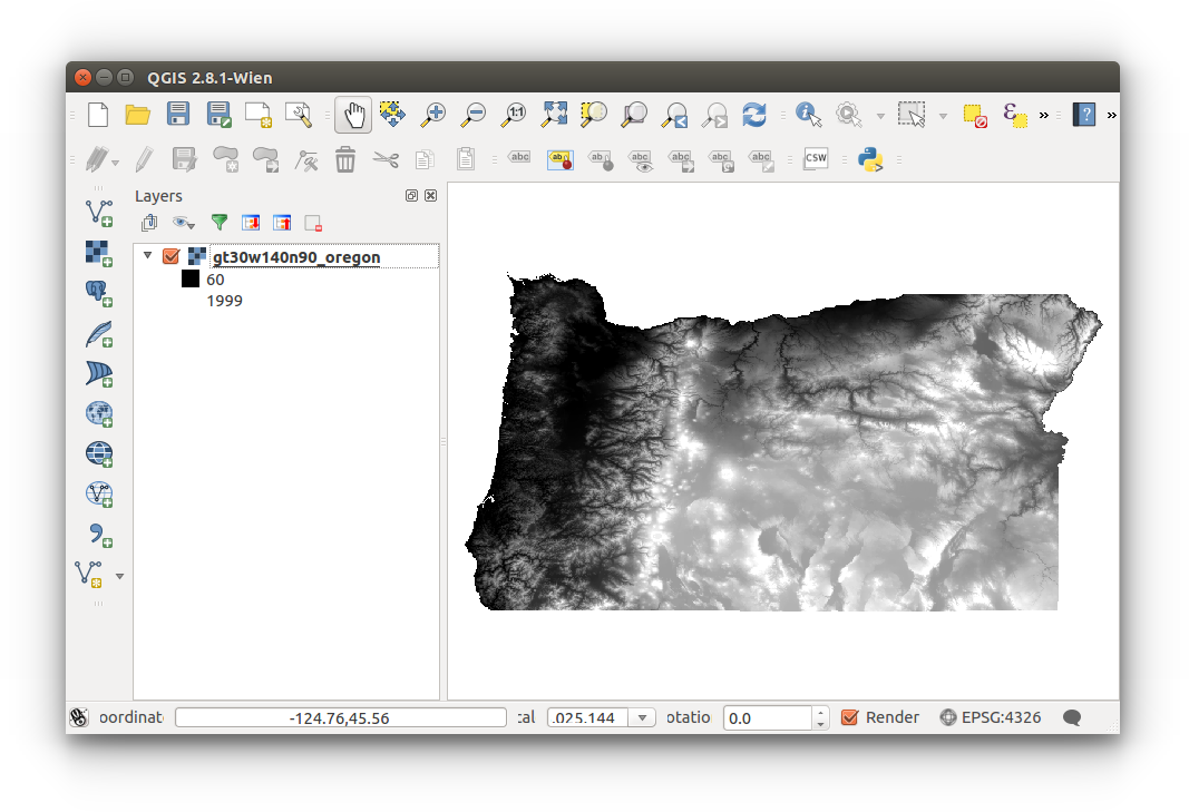 Spatial Data Bootcamp: QGIS - open raster layer