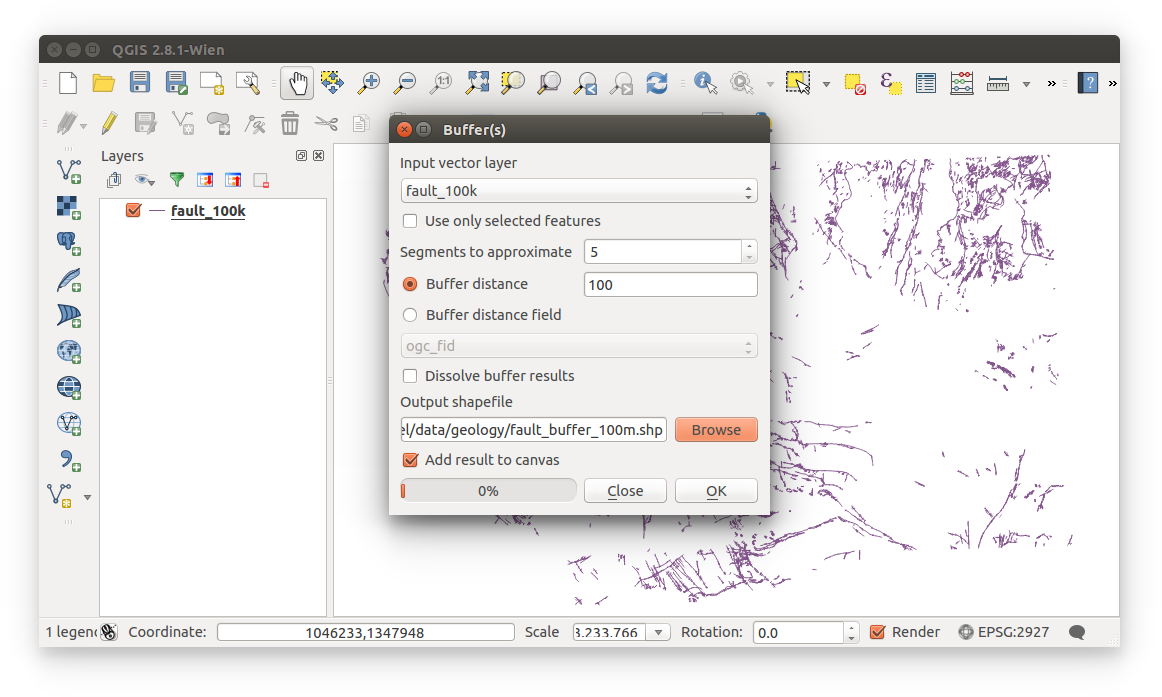 Spatial Data Bootcamp: Vector Analysis - buffer analysis