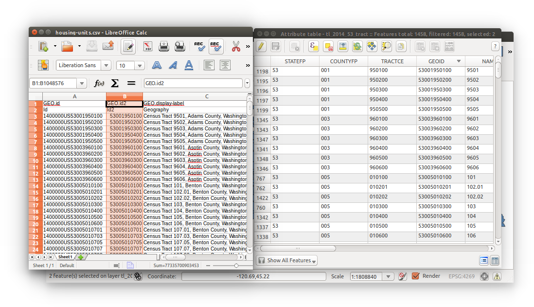 Spatial Data Bootcamp: Census Join - Locate similar columns