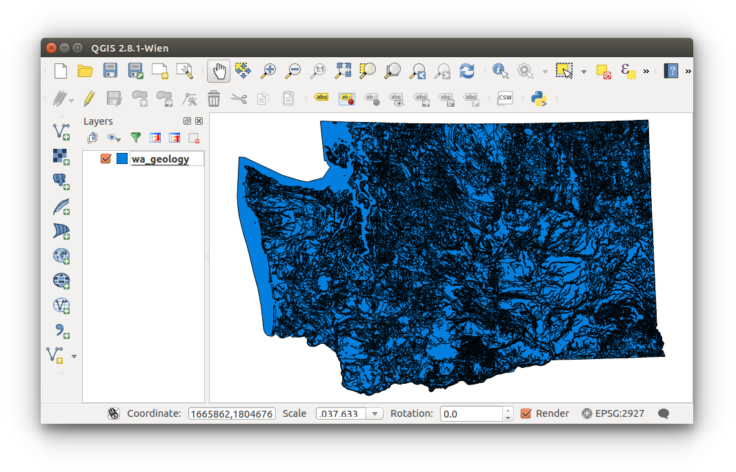 QGIS: Add geology vector layer into map view