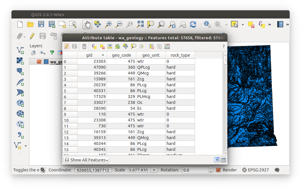 Spatial Data Bootcamp: QGIS check geology