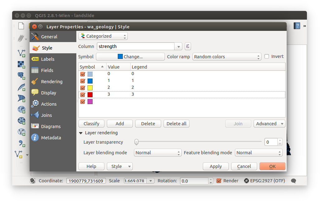 QGIS: Style shapefile